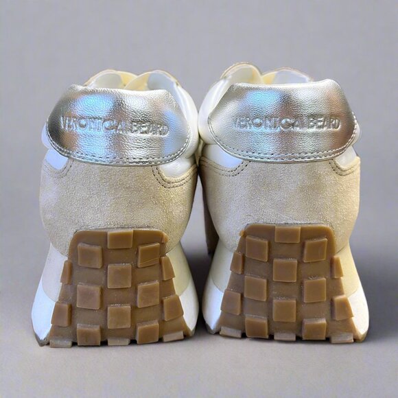 Veronica Beard Valentina Mixed Leather Retro Sneakers, size 9, BRAND NEW! - Picture 4 of 5